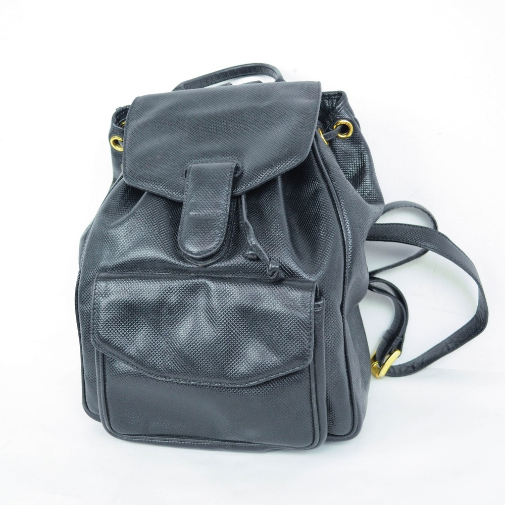 Vintage Bottega Veneta Leather Backpack Drawstring